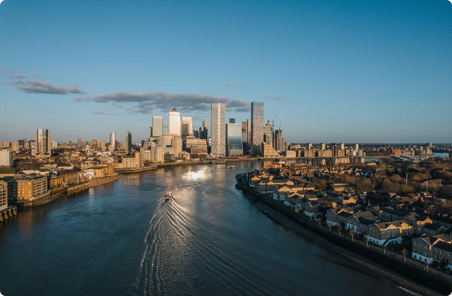 london skyline river dusk